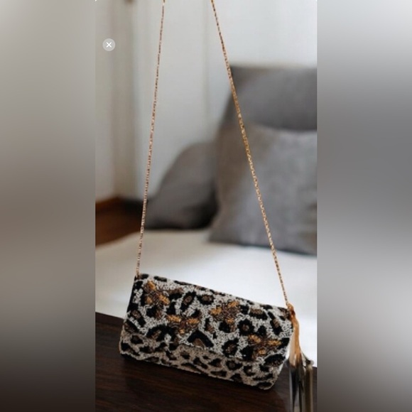 Rare!! Viral TikTok TJMAXX Made in India Beaded Leopard Print with Bees - Picture 3 of 6